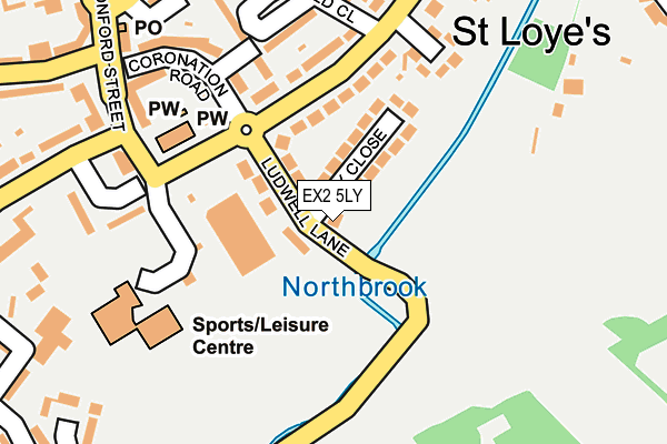 EX2 5LY map - OS OpenMap – Local (Ordnance Survey)