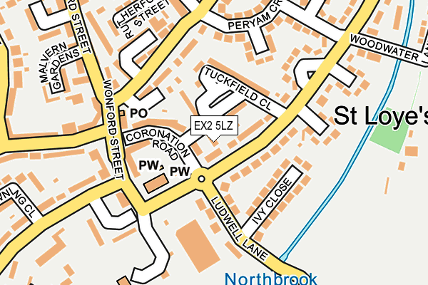 EX2 5LZ map - OS OpenMap – Local (Ordnance Survey)