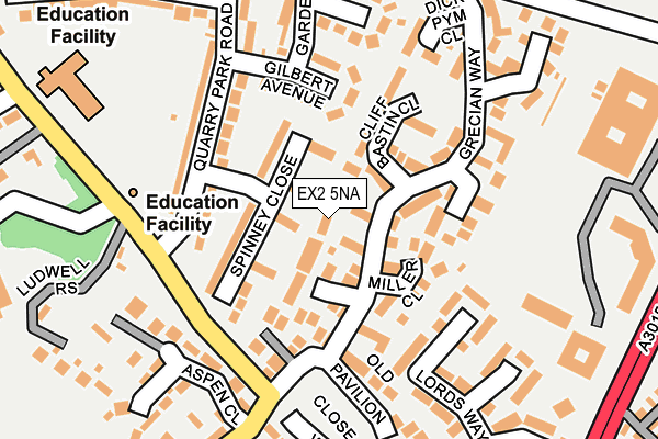 EX2 5NA map - OS OpenMap – Local (Ordnance Survey)