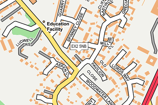 EX2 5NB map - OS OpenMap – Local (Ordnance Survey)