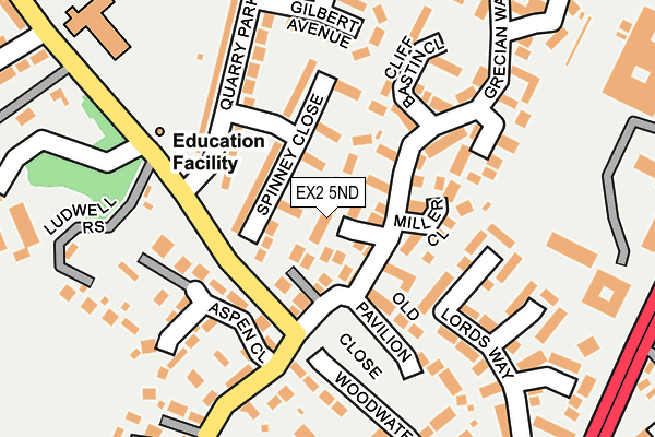 EX2 5ND map - OS OpenMap – Local (Ordnance Survey)