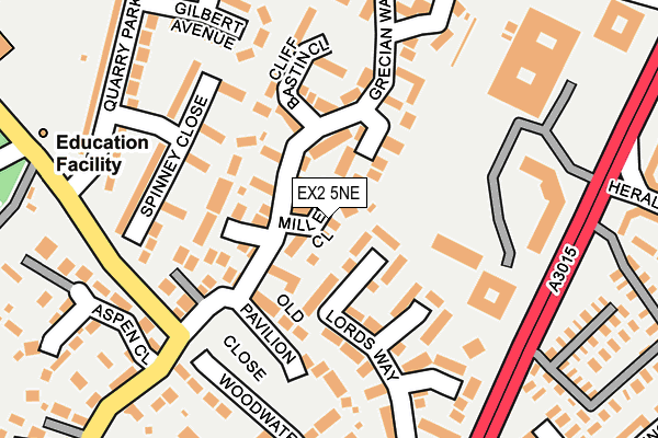 EX2 5NE map - OS OpenMap – Local (Ordnance Survey)