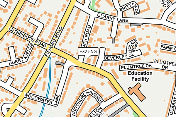 EX2 5NG map - OS OpenMap – Local (Ordnance Survey)