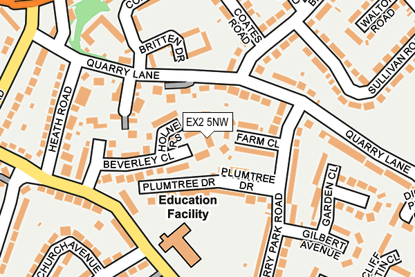 EX2 5NW map - OS OpenMap – Local (Ordnance Survey)