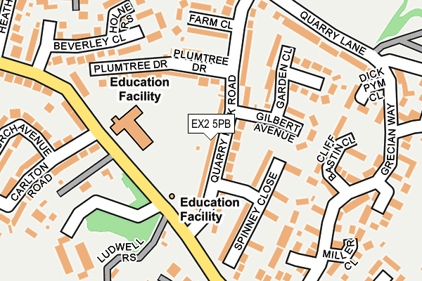 EX2 5PB map - OS OpenMap – Local (Ordnance Survey)