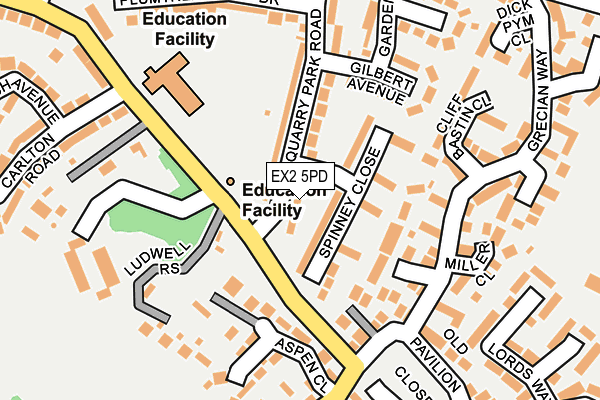 EX2 5PD map - OS OpenMap – Local (Ordnance Survey)