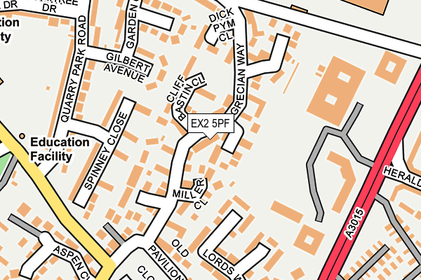 EX2 5PF map - OS OpenMap – Local (Ordnance Survey)