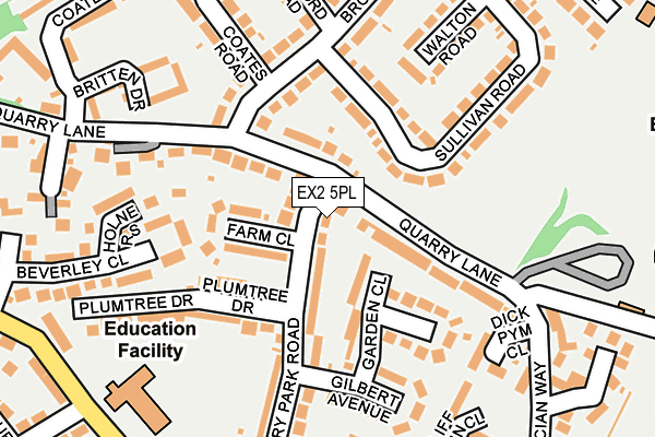 EX2 5PL map - OS OpenMap – Local (Ordnance Survey)