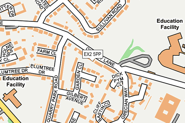 EX2 5PP map - OS OpenMap – Local (Ordnance Survey)