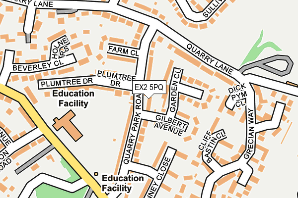EX2 5PQ map - OS OpenMap – Local (Ordnance Survey)