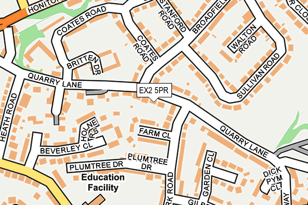 EX2 5PR map - OS OpenMap – Local (Ordnance Survey)