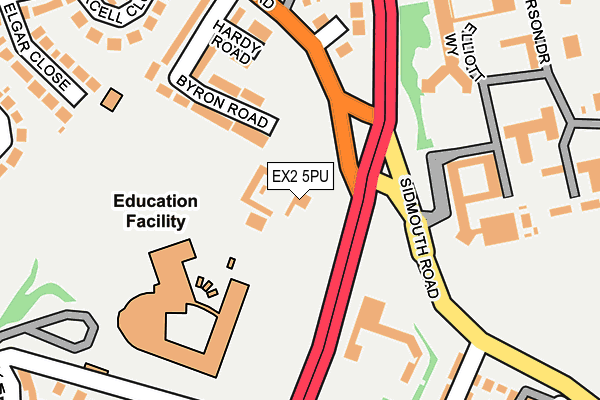 EX2 5PU map - OS OpenMap – Local (Ordnance Survey)