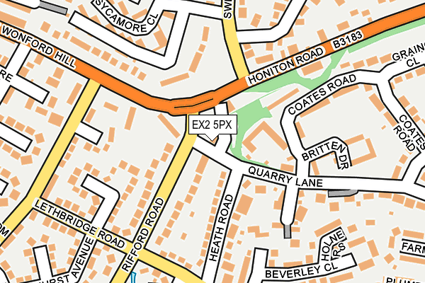 EX2 5PX map - OS OpenMap – Local (Ordnance Survey)