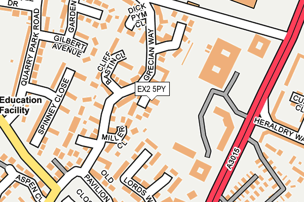 EX2 5PY map - OS OpenMap – Local (Ordnance Survey)