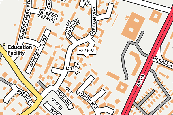 EX2 5PZ map - OS OpenMap – Local (Ordnance Survey)