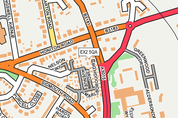 EX2 5QA map - OS OpenMap – Local (Ordnance Survey)