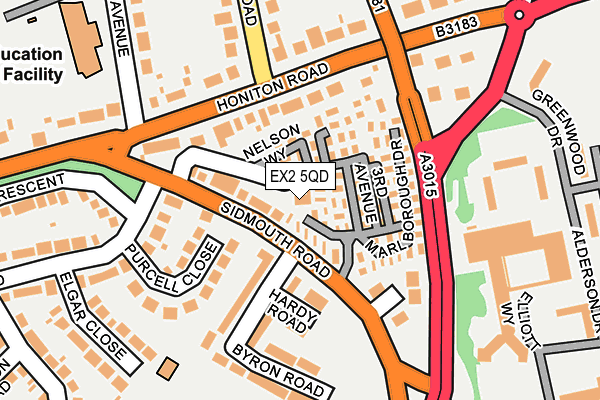 EX2 5QD map - OS OpenMap – Local (Ordnance Survey)