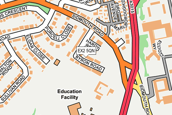 EX2 5QN map - OS OpenMap – Local (Ordnance Survey)