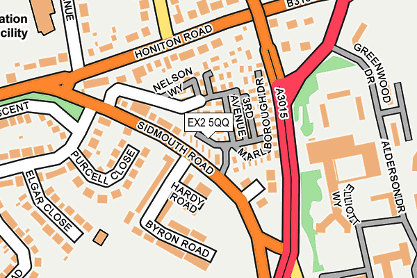 EX2 5QQ map - OS OpenMap – Local (Ordnance Survey)