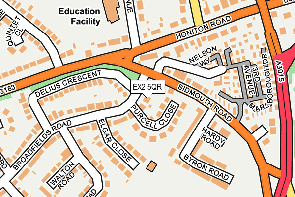 EX2 5QR map - OS OpenMap – Local (Ordnance Survey)