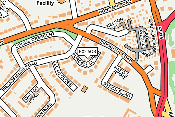 EX2 5QS map - OS OpenMap – Local (Ordnance Survey)