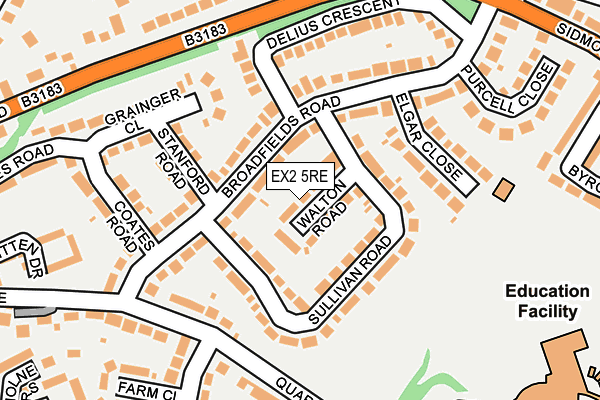 EX2 5RE map - OS OpenMap – Local (Ordnance Survey)