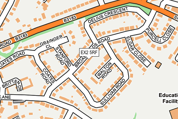 EX2 5RF map - OS OpenMap – Local (Ordnance Survey)