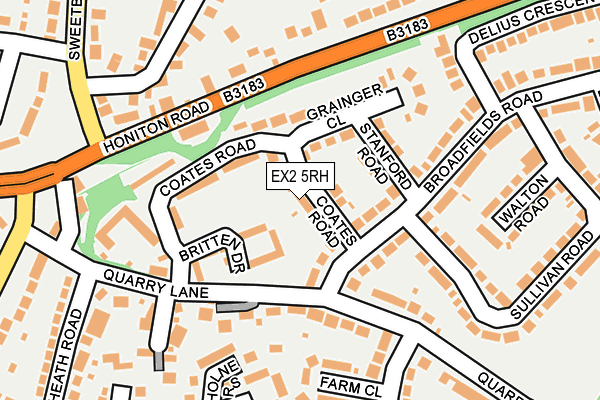 EX2 5RH map - OS OpenMap – Local (Ordnance Survey)