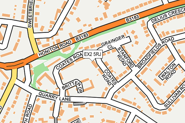 EX2 5RJ map - OS OpenMap – Local (Ordnance Survey)