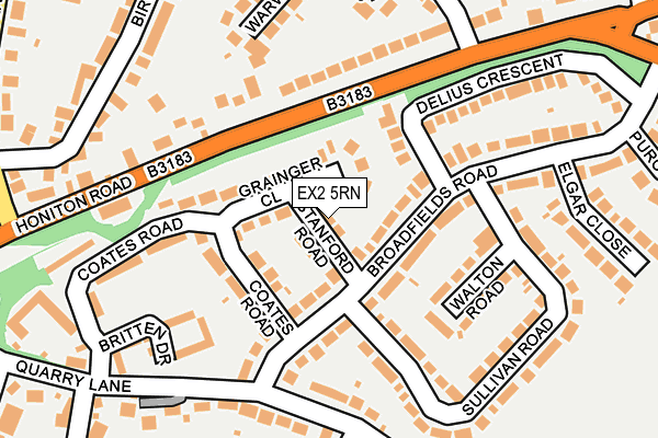 EX2 5RN map - OS OpenMap – Local (Ordnance Survey)