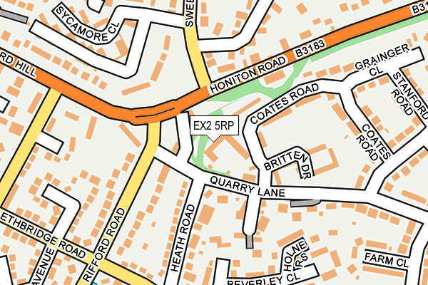 EX2 5RP map - OS OpenMap – Local (Ordnance Survey)