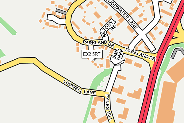EX2 5RT map - OS OpenMap – Local (Ordnance Survey)
