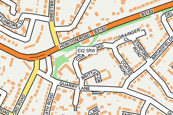 EX2 5RW map - OS OpenMap – Local (Ordnance Survey)