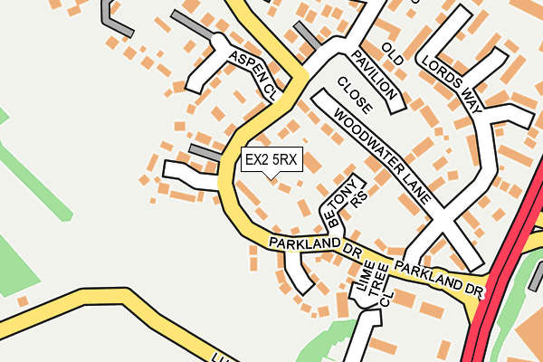 EX2 5RX map - OS OpenMap – Local (Ordnance Survey)