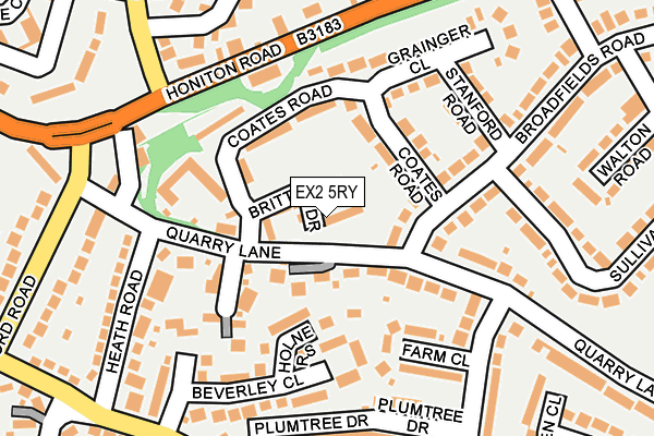 EX2 5RY map - OS OpenMap – Local (Ordnance Survey)