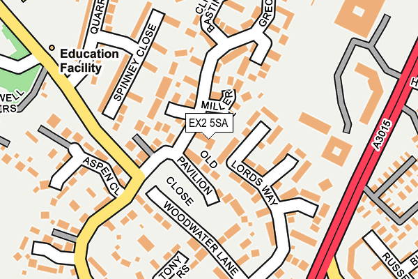 EX2 5SA map - OS OpenMap – Local (Ordnance Survey)