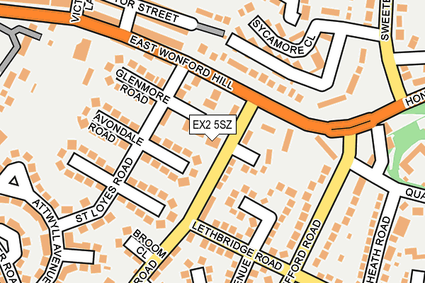 EX2 5SZ map - OS OpenMap – Local (Ordnance Survey)
