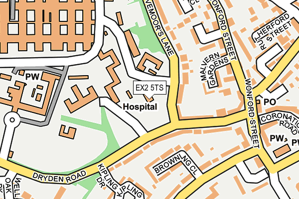 EX2 5TS map - OS OpenMap – Local (Ordnance Survey)