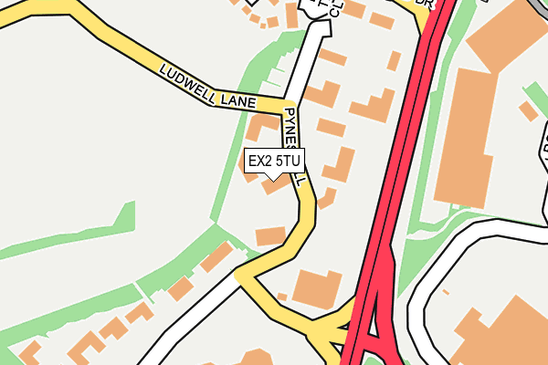 EX2 5TU map - OS OpenMap – Local (Ordnance Survey)