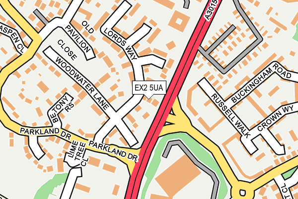 EX2 5UA map - OS OpenMap – Local (Ordnance Survey)