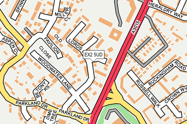 EX2 5UD map - OS OpenMap – Local (Ordnance Survey)