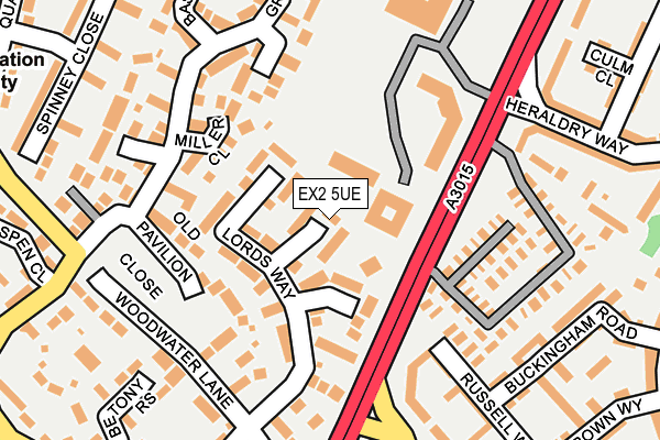 EX2 5UE map - OS OpenMap – Local (Ordnance Survey)