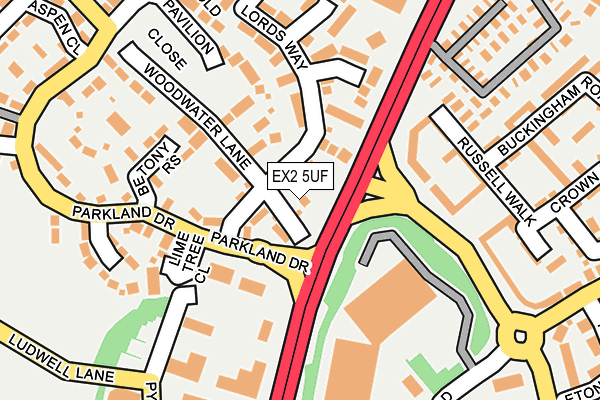EX2 5UF map - OS OpenMap – Local (Ordnance Survey)