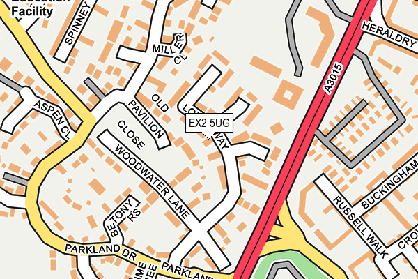 EX2 5UG map - OS OpenMap – Local (Ordnance Survey)