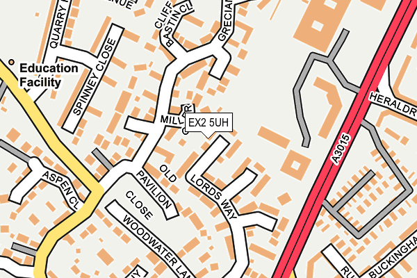 EX2 5UH map - OS OpenMap – Local (Ordnance Survey)