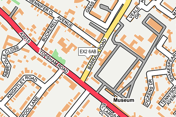 EX2 6AB map - OS OpenMap – Local (Ordnance Survey)