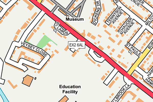 EX2 6AL map - OS OpenMap – Local (Ordnance Survey)