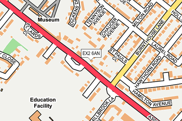 EX2 6AN map - OS OpenMap – Local (Ordnance Survey)