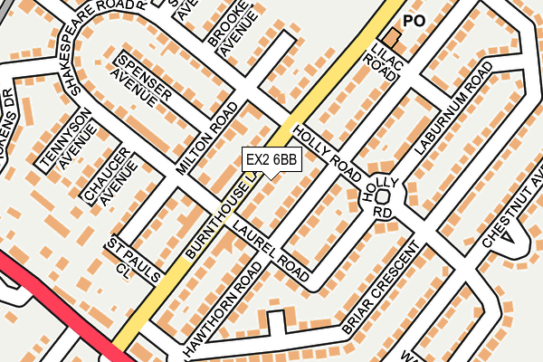 EX2 6BB map - OS OpenMap – Local (Ordnance Survey)