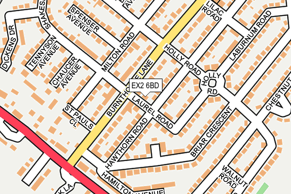 EX2 6BD map - OS OpenMap – Local (Ordnance Survey)